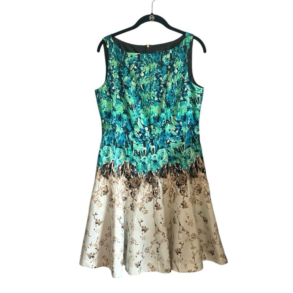 Gabby Skye Fit and Flare Sleeveless Ombré Floral Dress Size 8 Girlhoodcore